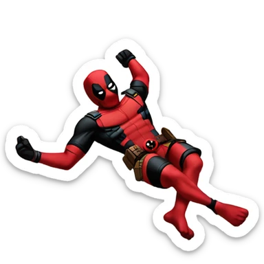 Deadpool lay down beach sticker