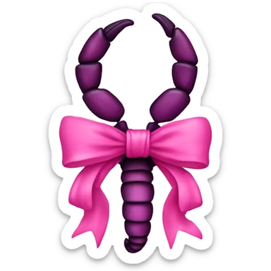 Scorpio with pink bow  sticker