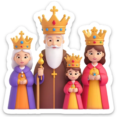 three chess pieces king queen bishop, 3D style, rich wood grain, luxurious, arranged together, no text sticker