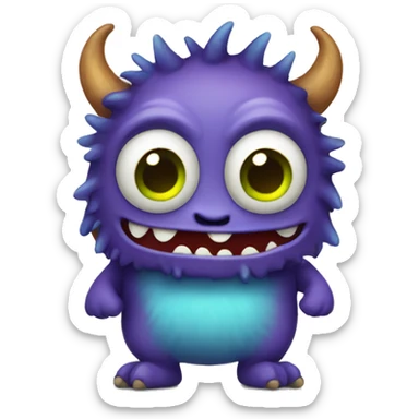 A cute monster  sticker
