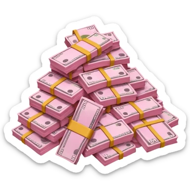 Pink money sticker