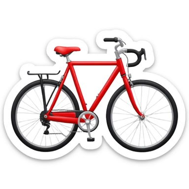 qr code with a picture of a red bicycle in the midle sticker