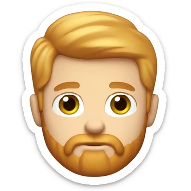 Blond ginger bearded man blue eyes lumberjack shirt short hair groomed sticker