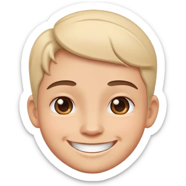 personalized cartoon avatar smiling sticker