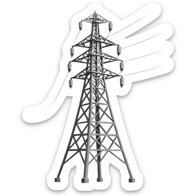 Power transmission tower sticker