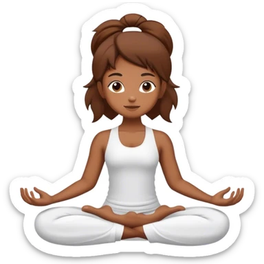 Asiendo yoga sticker