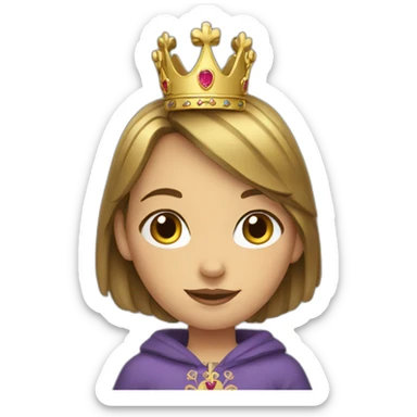 Girl with crown dog in Ukraine  sticker