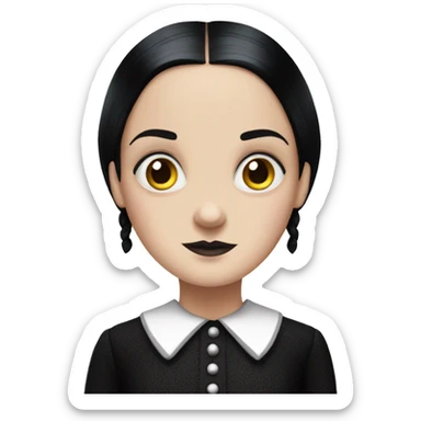 Wednesday Addams from The Addams Family sticker