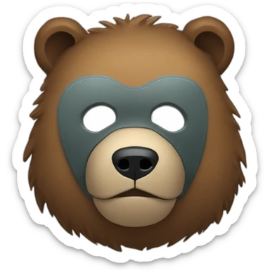 Grizzly head with jason mask sticker