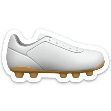 Make a soccer shoe without cleats on the bottom. It should be white with a beige sole. sticker