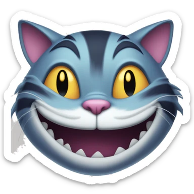 Cheshire cat face sticker