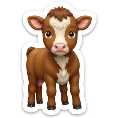 High resolution of A calf sticker