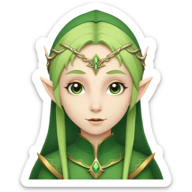 green skinned elf sticker