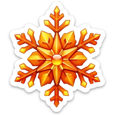 fiery snowflake sticker