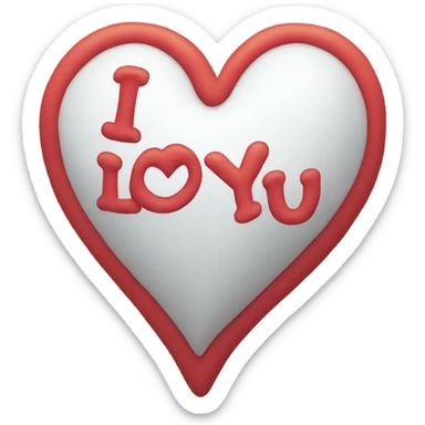 A heart saying “I love you” sticker