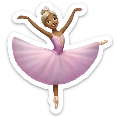 A sugar plum fairy ballerina performing in the nutcracker ballet sticker