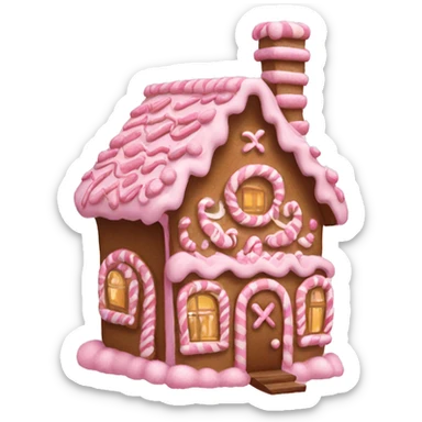 Pink gingerbread house  sticker