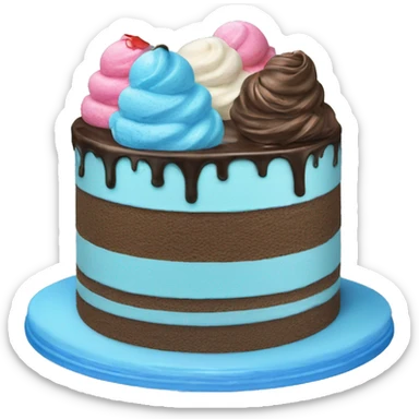 Blue ice cream cake ￼ sticker