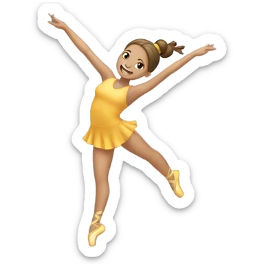 Girl doing rhythmic gymnastics  sticker