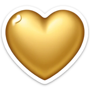 gold heart sticker