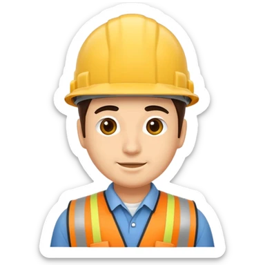 mach mir einen bauarbeiter sticker