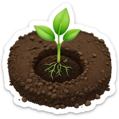 A small green seedling with two tiny leaves just sprouting from soil, with a subtle 1% symbol nearby, symbolizing incremental growth and the 1% improvement principle sticker