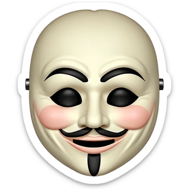 comedy masks guy fawkes masks icon sticker