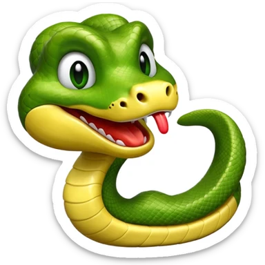 snake blowing a kiss sticker