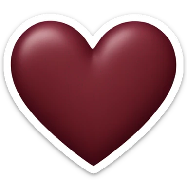 maroon heart sticker