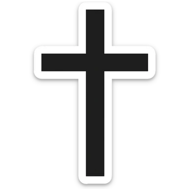 Latin cross sticker