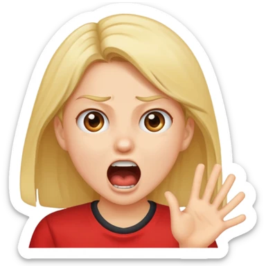 Girl yelling at boyfriend sticker