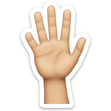 hand with 3rd and 4th finger crossed over each other sticker