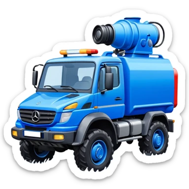 machine water cannon Mercedes-Benz Unimog in UK sticker
