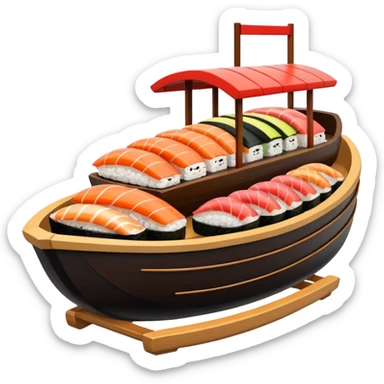 sushi boat sticker