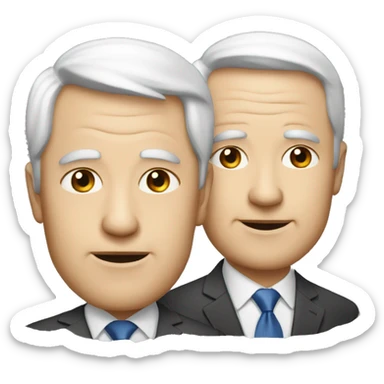 two male politicians one older and one younger sticker