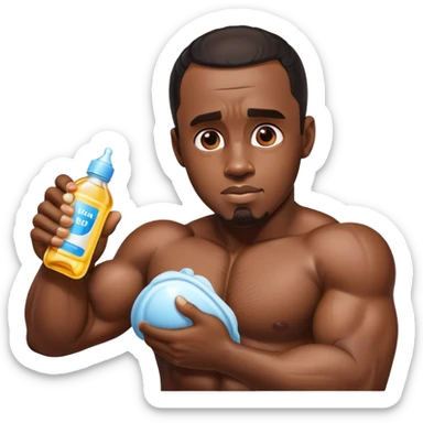 Diddy with baby oil  sticker