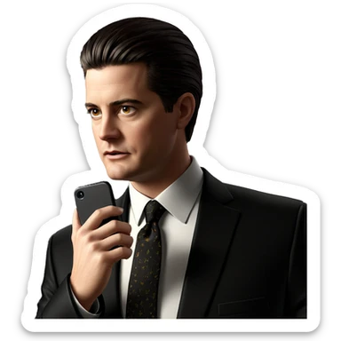 formal attire with cellphone sticker