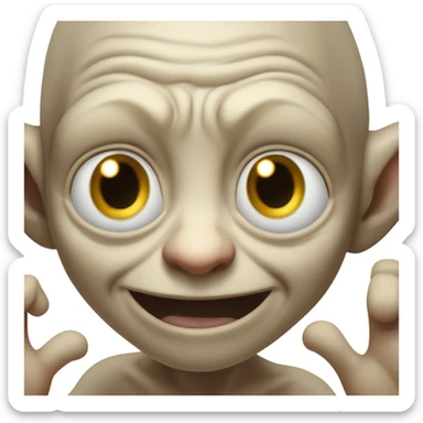 Gollum saying hi sticker