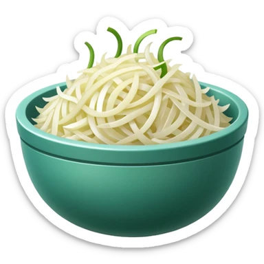 grated onion object icon, small bowl of grated onion, 3D cartoon, mobile game icon style, clean background, no text, no watermark
 sticker