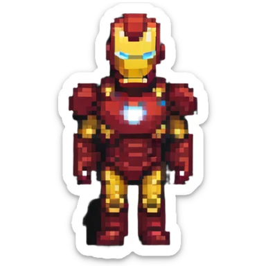 iron man superhero sticker