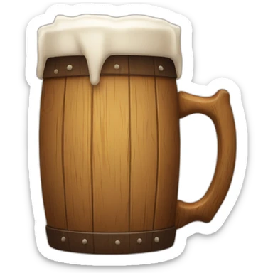 wooden beer mug sticker