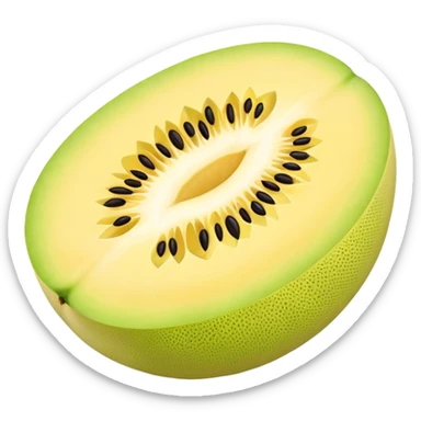 honeydew whole yellow melon oval shape sticker
