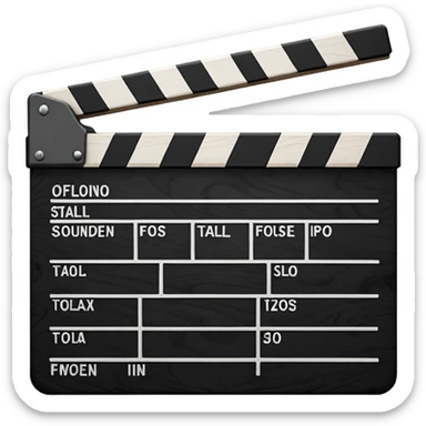 film clapperboard sticker