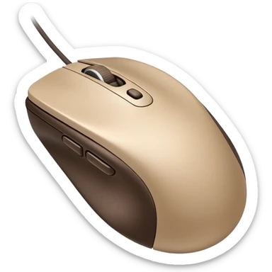 click the computer mouse with a hand sticker