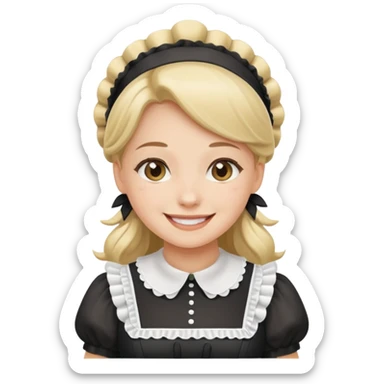 Mango dressed as a maid sticker