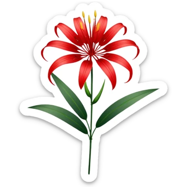 Red spider lily sticker