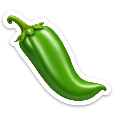 Green chili pepper sticker