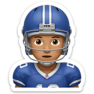 A person who plays football sticker