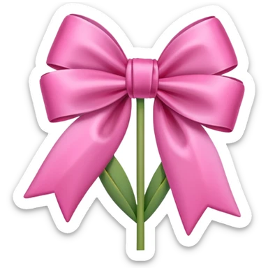 Pink tulips with a bow sticker