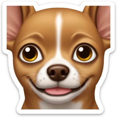 Brown chihuahua with blep  sticker